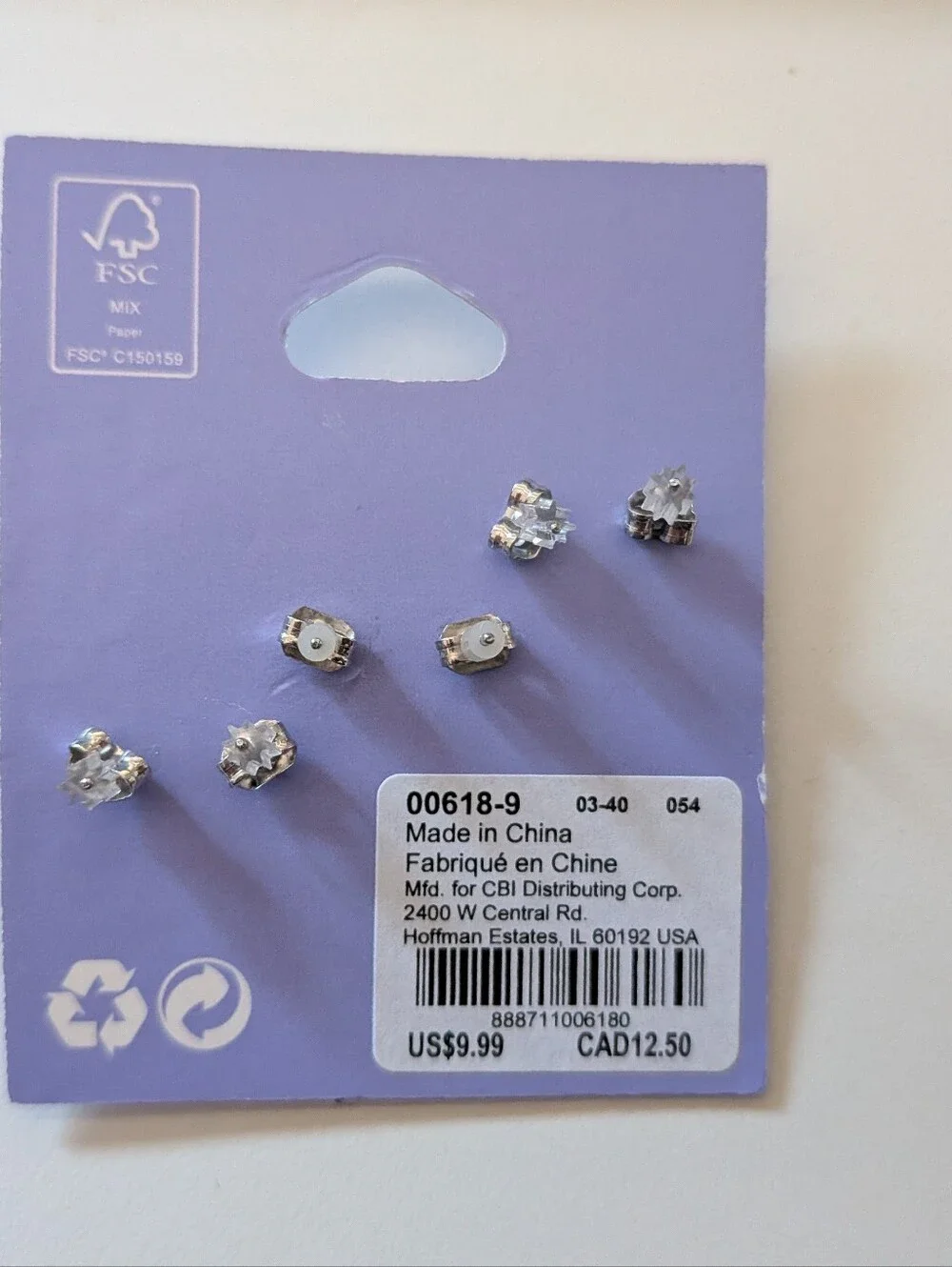 Lot Of 24 Claire's Sensitive Solution Junior Ear Rings